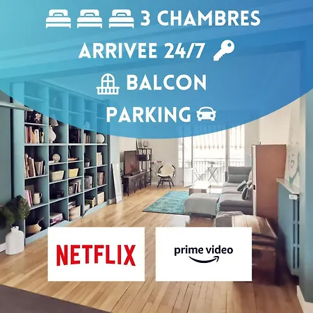 Grand Appartement Familial, Tours Centre, Parking Exterior photo